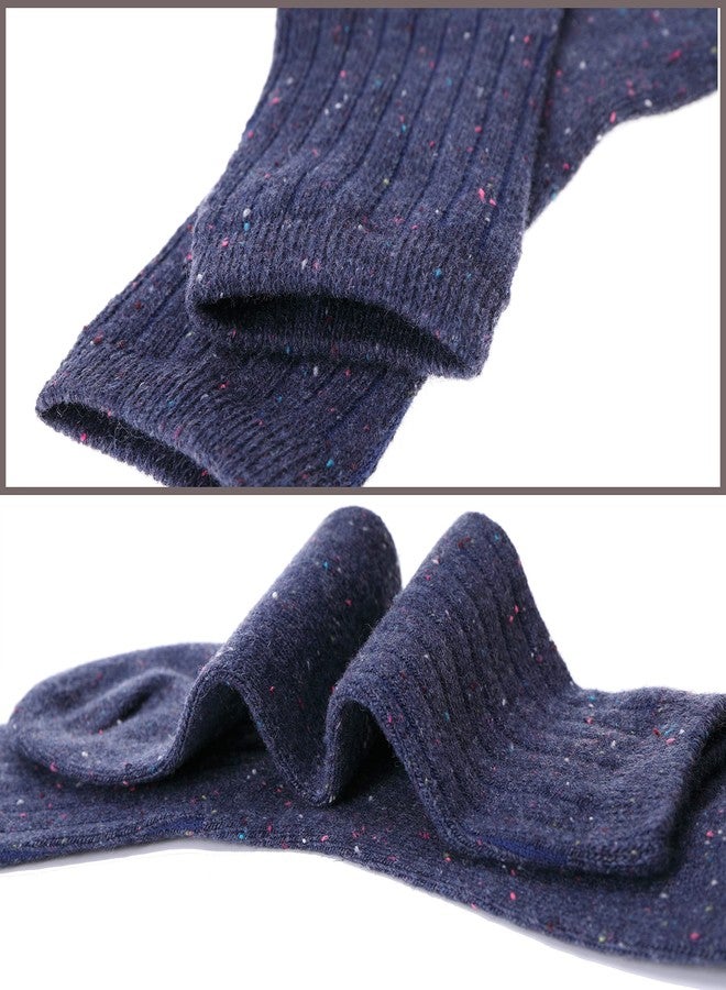 Sandsuced Wool Socks for Women Winter Hiking Thick Thermal Cabin Cozy Crew Work Soft Ladies Socks(Striped (5 Pairs) - Image 3
